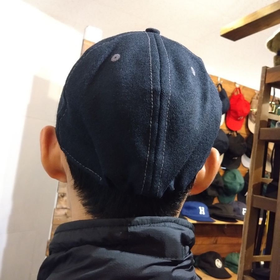 COOPERSTOWN BALL CAP / 1927 NEWARK BEARS / WOOL FLANNEL / NAVY / ELASTIC / MADE IN USA