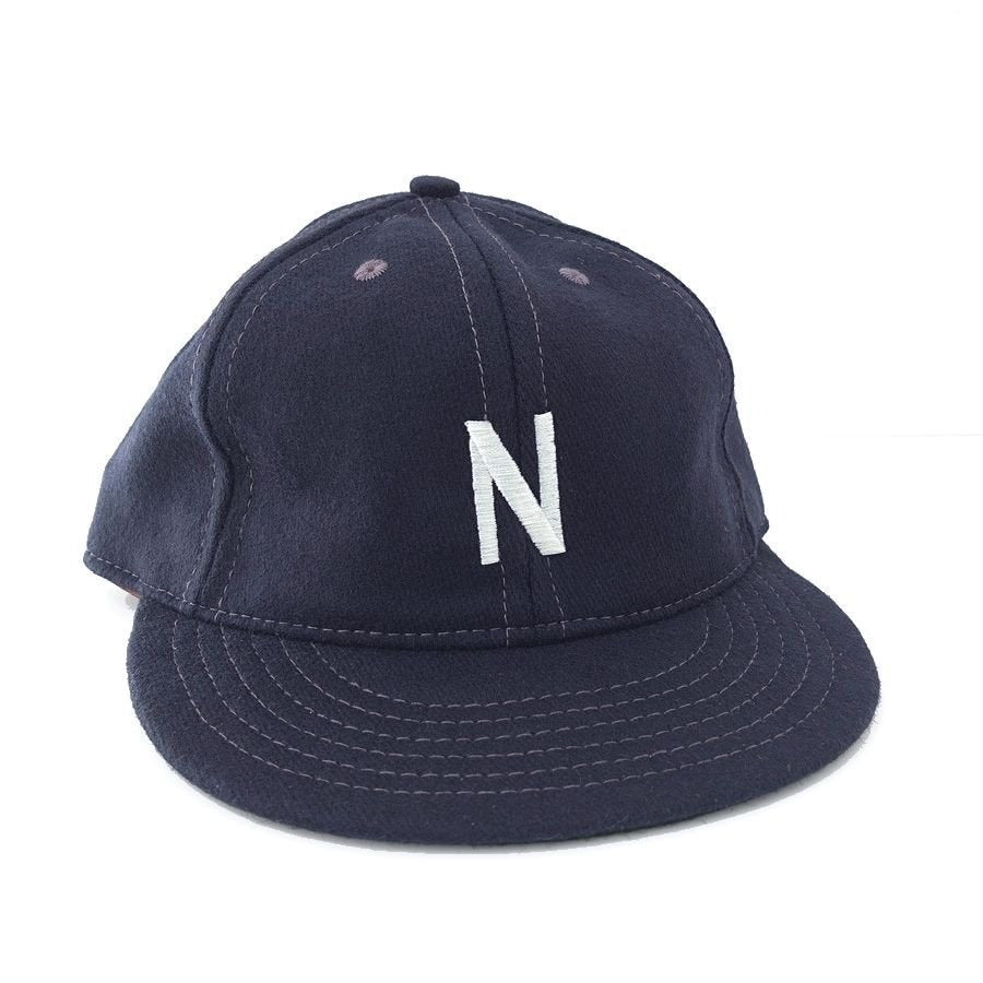 COOPERSTOWN BALL CAP / 1927 NEWARK BEARS / WOOL FLANNEL / NAVY / ELASTIC / MADE IN USA
