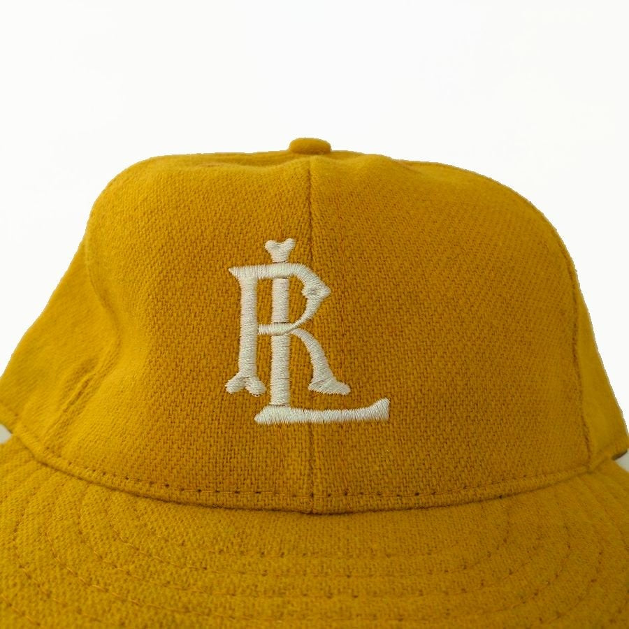 COOPERSTOWN BALL CAP / 1921 ARKANSAS TRAVELLERS / GOLD / WOOL FLANNEL / ELASTIC / MADE IN USA