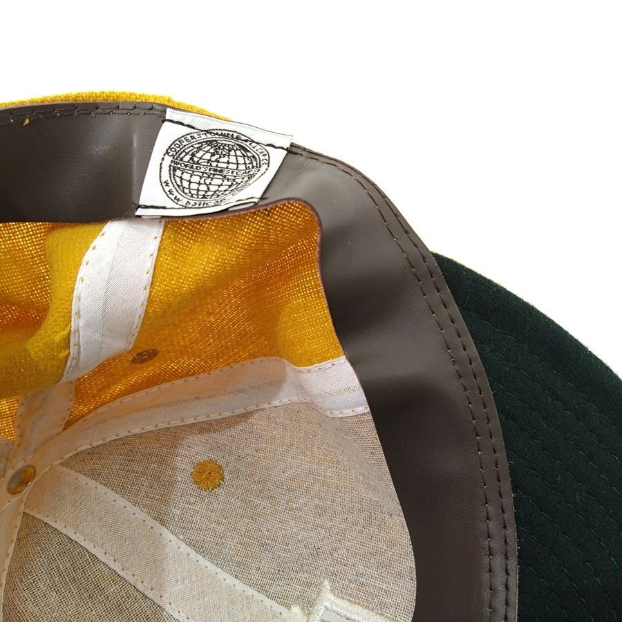 COOPERSTOWN BALL CAP / 1921 ARKANSAS TRAVELLERS / GOLD / WOOL FLANNEL / ELASTIC / MADE IN USA