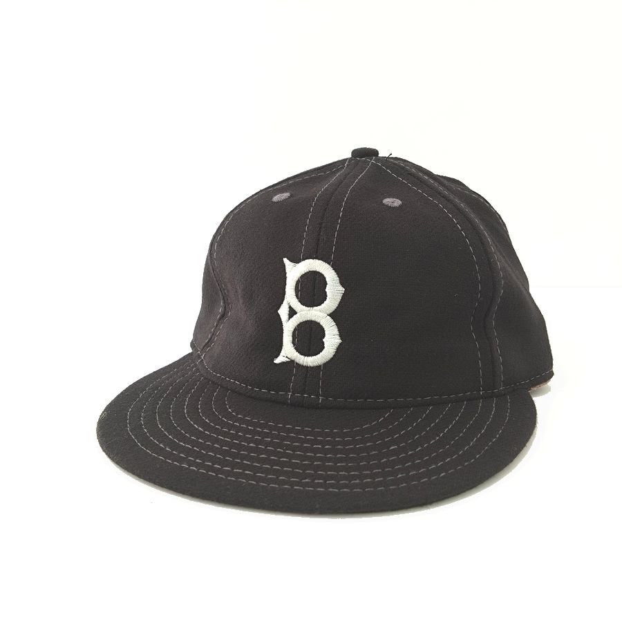 COOPERSTOWN BALL CAP / 1947 Baltimore Elite Giants / BLACK / WOOL FLANNEL / ELASTIC / MADE IN USA