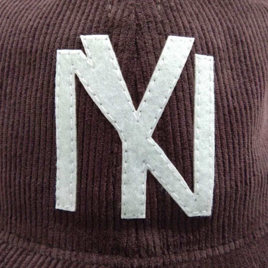 COOPERSTOWN BALL CAP / CORDUROY CAP / 1935 NEWYORK BLACK YANKEES / BROWN / SOFT VISOR / FELT / SPECIAL ORDER MODEL / MADE IN USA