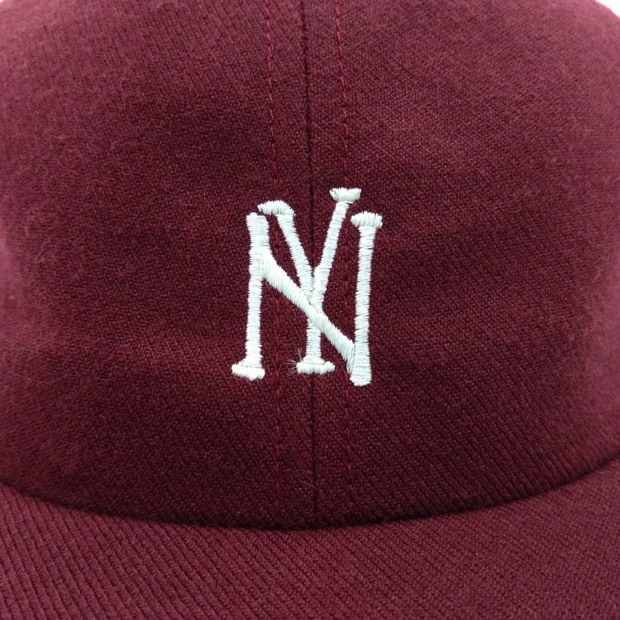 COOPERSTOWN BALL CAP / 1935 NEWYORK BLACK YANKEES / 30mm LOGO / WOOL SAGE / MAROON / MADE IN USA