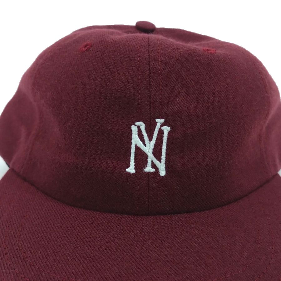COOPERSTOWN BALL CAP / 1935 NEWYORK BLACK YANKEES / 30mm LOGO / WOOL SAGE / MAROON / MADE IN USA