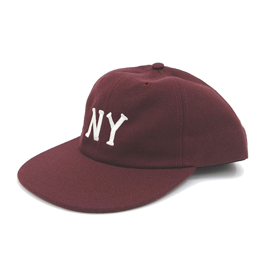 COOPERSTOWN BALL CAP / 1936 NEWYORK BLACK YANKEES / WOOLSAGE / SNAP / MAROON / MADE IN USA