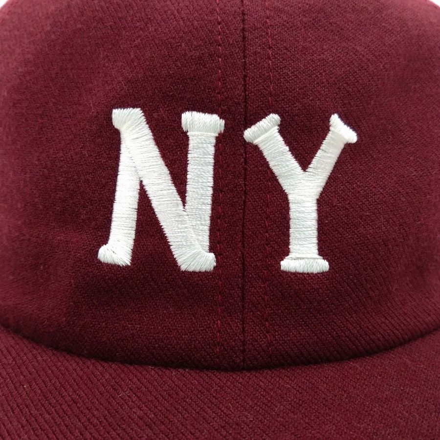 COOPERSTOWN BALL CAP / 1936 NEWYORK BLACK YANKEES / WOOLSAGE / SNAP / MAROON / MADE IN USA