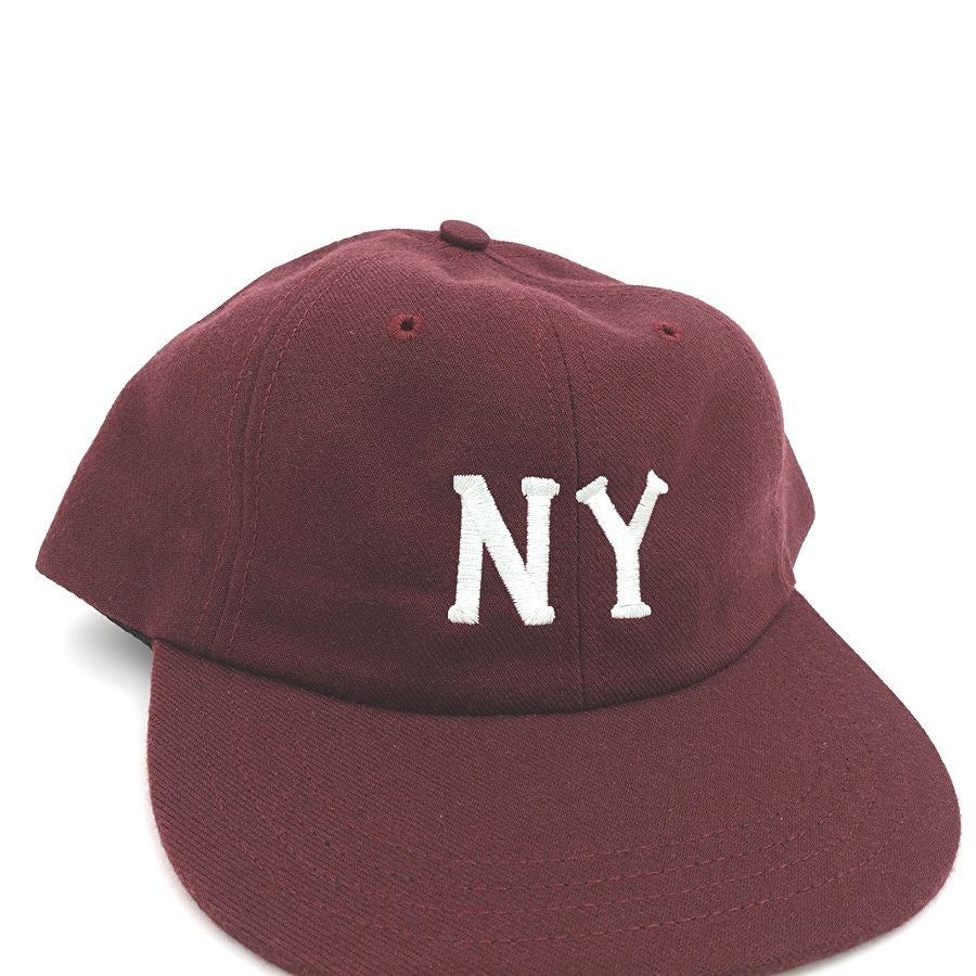 COOPERSTOWN BALL CAP / 1936 NEWYORK BLACK YANKEES / WOOLSAGE / SNAP / MAROON / MADE IN USA
