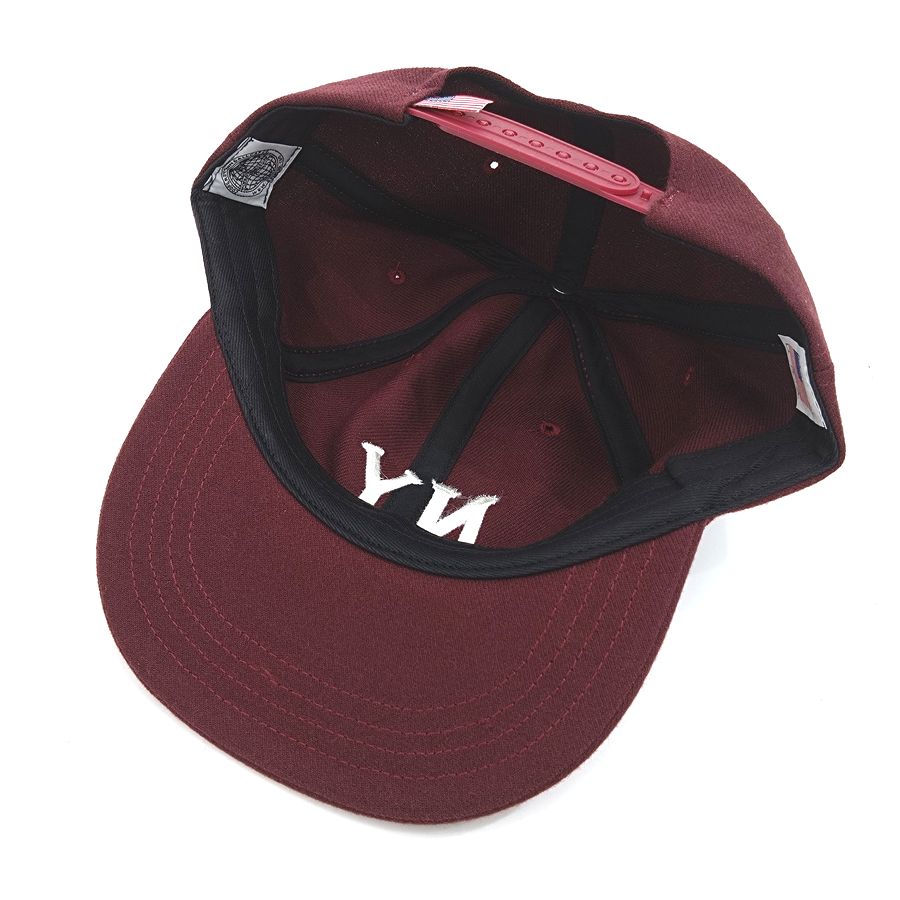 COOPERSTOWN BALL CAP / 1936 NEWYORK BLACK YANKEES / WOOLSAGE / SNAP / MAROON / MADE IN USA