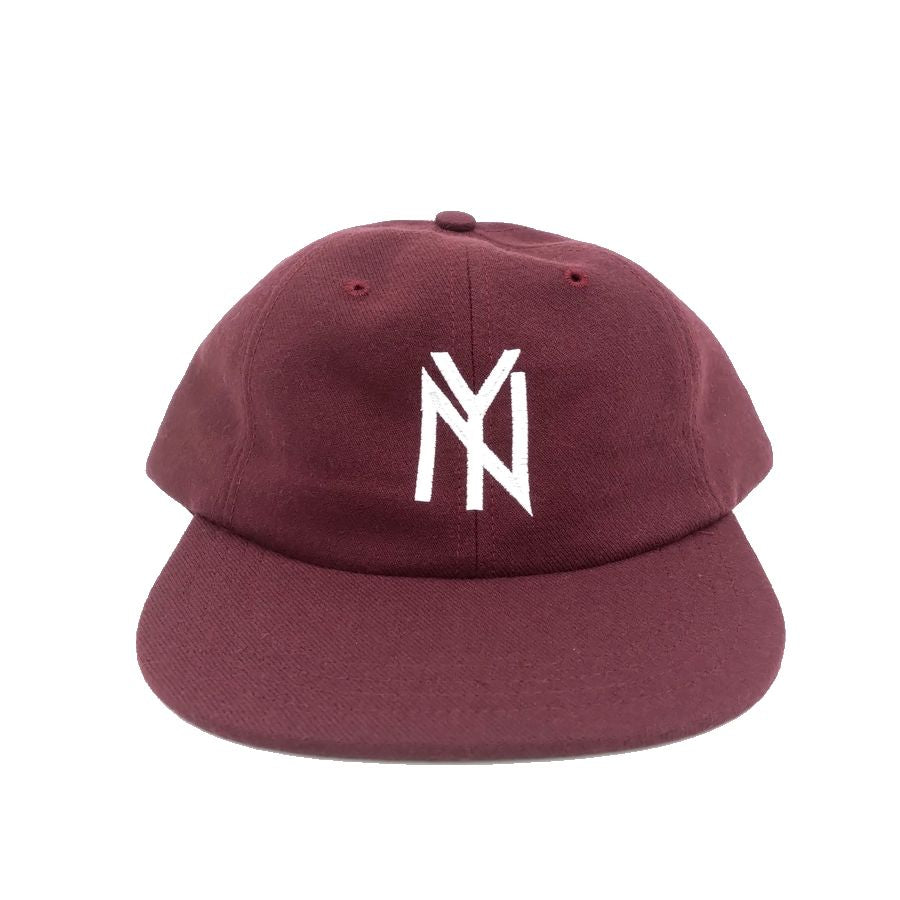 COOPERSTOWN BALL CAP / 1951 NEWYORK BLACK YANKEES / WOOLSAGE / SNAP / MAROON / MADE IN USA