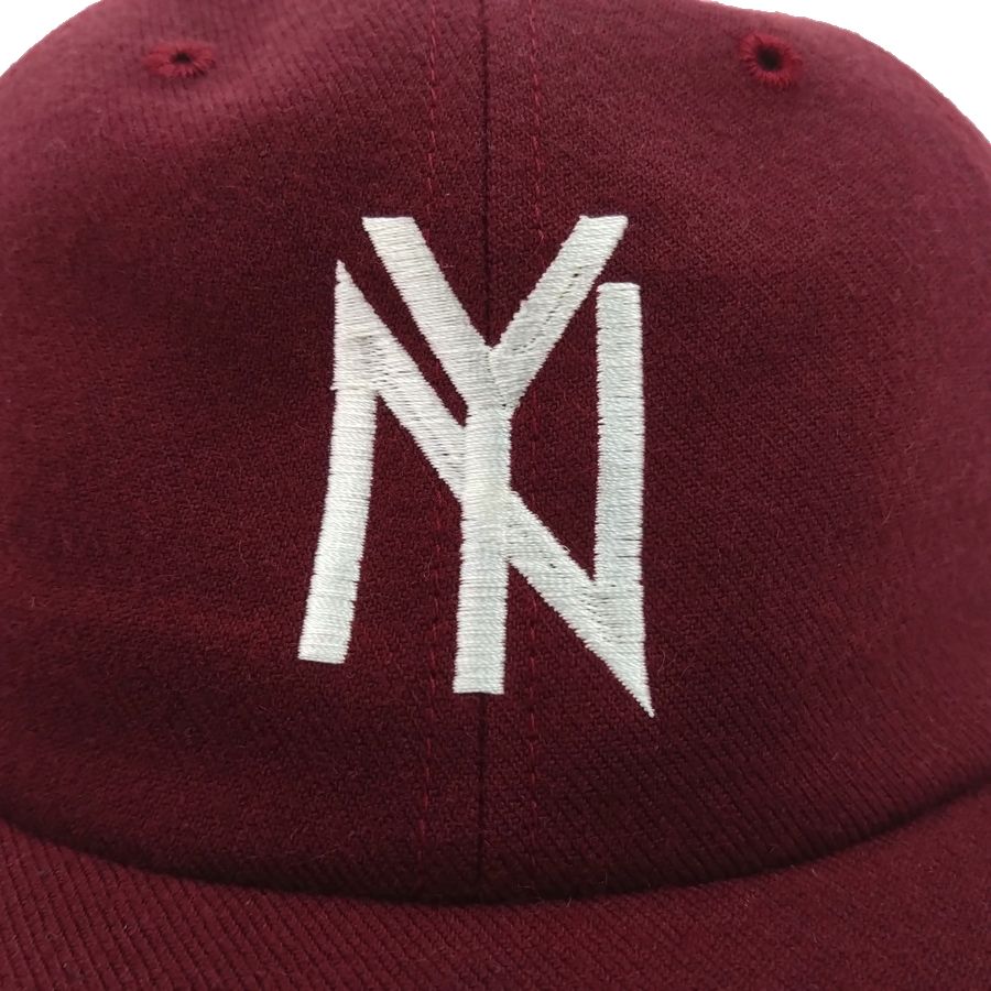 COOPERSTOWN BALL CAP / 1951 NEWYORK BLACK YANKEES / WOOLSAGE / SNAP / MAROON / MADE IN USA