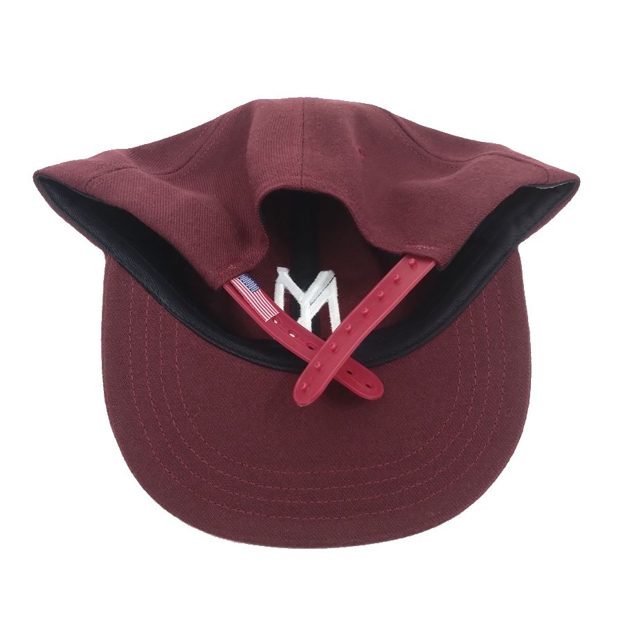 COOPERSTOWN BALL CAP / 1951 NEWYORK BLACK YANKEES / WOOLSAGE / SNAP / MAROON / MADE IN USA