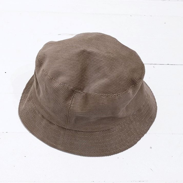 Au Vrai Chic BRITAIN / BUCKET HAT / CORDUROY / BEIGE / SIZE:7 3/8 / MADE IN ENGLAND