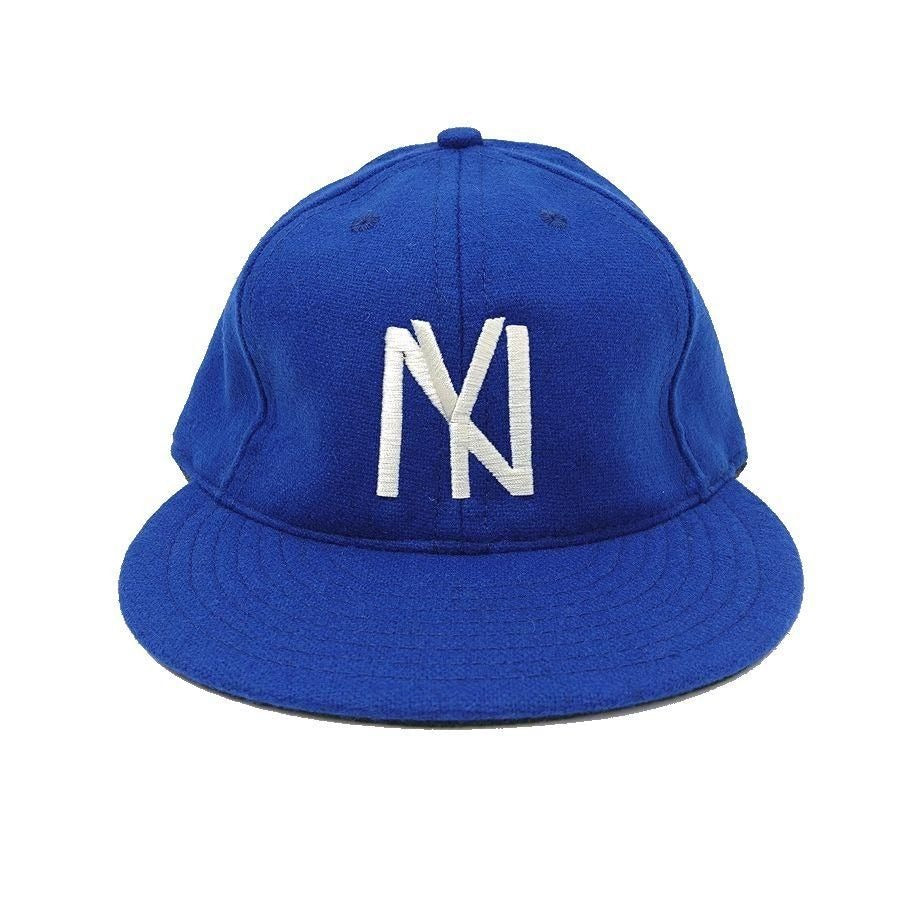 COOPERSTOWN BALL CAP / 1935 NEWYORK BLACK YANKEES / ROYAL / WOOL FLANNEL / Elastic / MADE IN USA