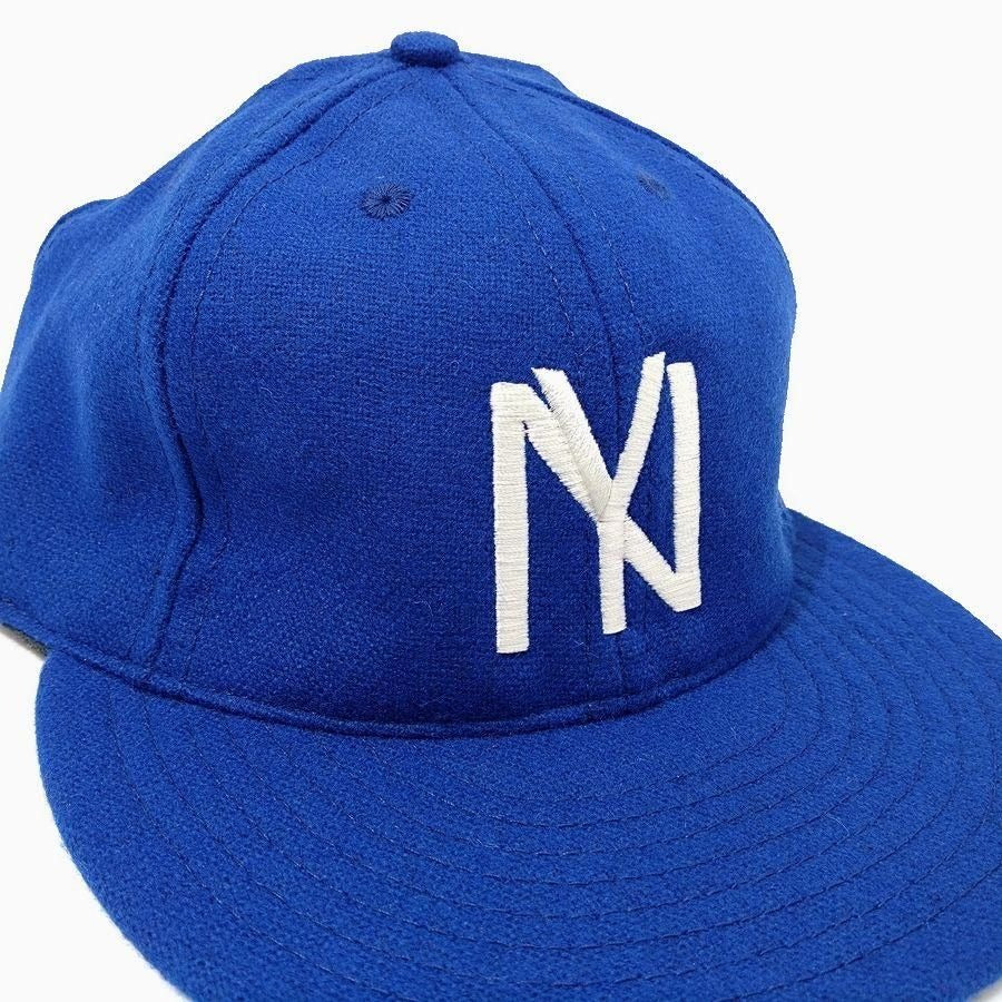 COOPERSTOWN BALL CAP / 1935 NEWYORK BLACK YANKEES / ROYAL / WOOL FLANNEL / Elastic / MADE IN USA