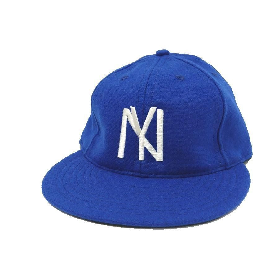 COOPERSTOWN BALL CAP / 1935 NEWYORK BLACK YANKEES / ROYAL / WOOL FLANNEL / Elastic / MADE IN USA