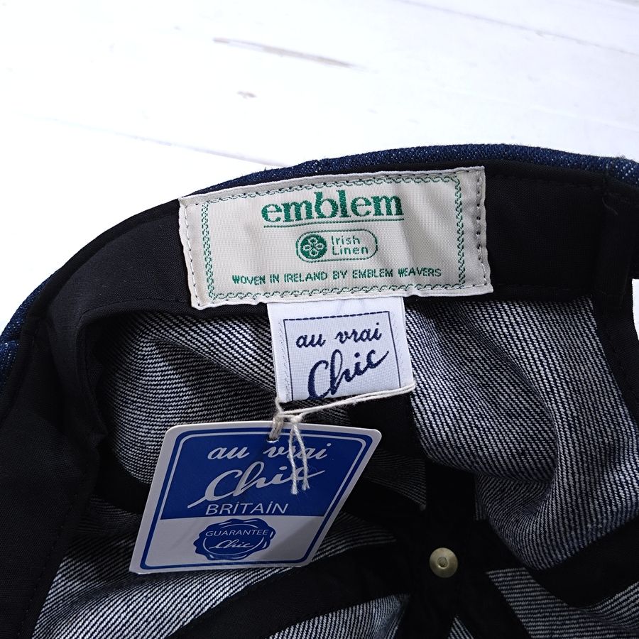 Au Vrai Chic BRITAIN / FOLD BRIM CAP / 14 oz DENIM / MADE IN ENGLAND