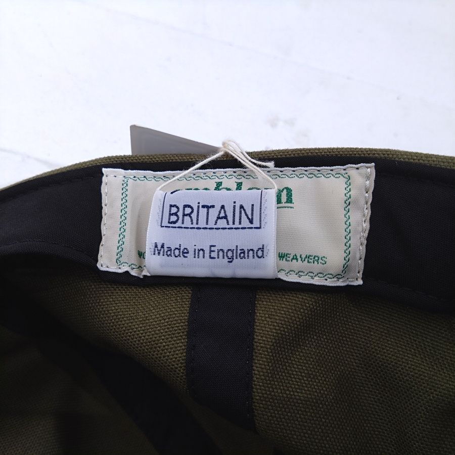 Au Vrai Chic BRITAIN / FOLD BRIM CAP / COTTON TWILL / KHAKI / MADE IN ENGLAND