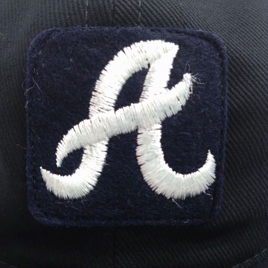 COOPERSTOWN BALL CAP / ATLANTA BRAVES / 60s PATCH / BRUSHED COTTON TWILL / SOFT VISOR / SNAP / BLACK / SPECIAL ORDER MODEL / MADE IN USA