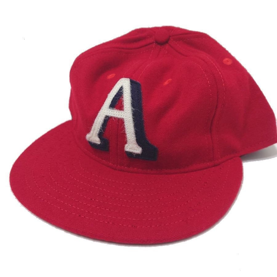 COOPERSTOWN BALL CAP / 1939 ATLANTA CRACKETS / RED / WOOL FLANNEL / FITTED / 3SIZE / MADE IN USA