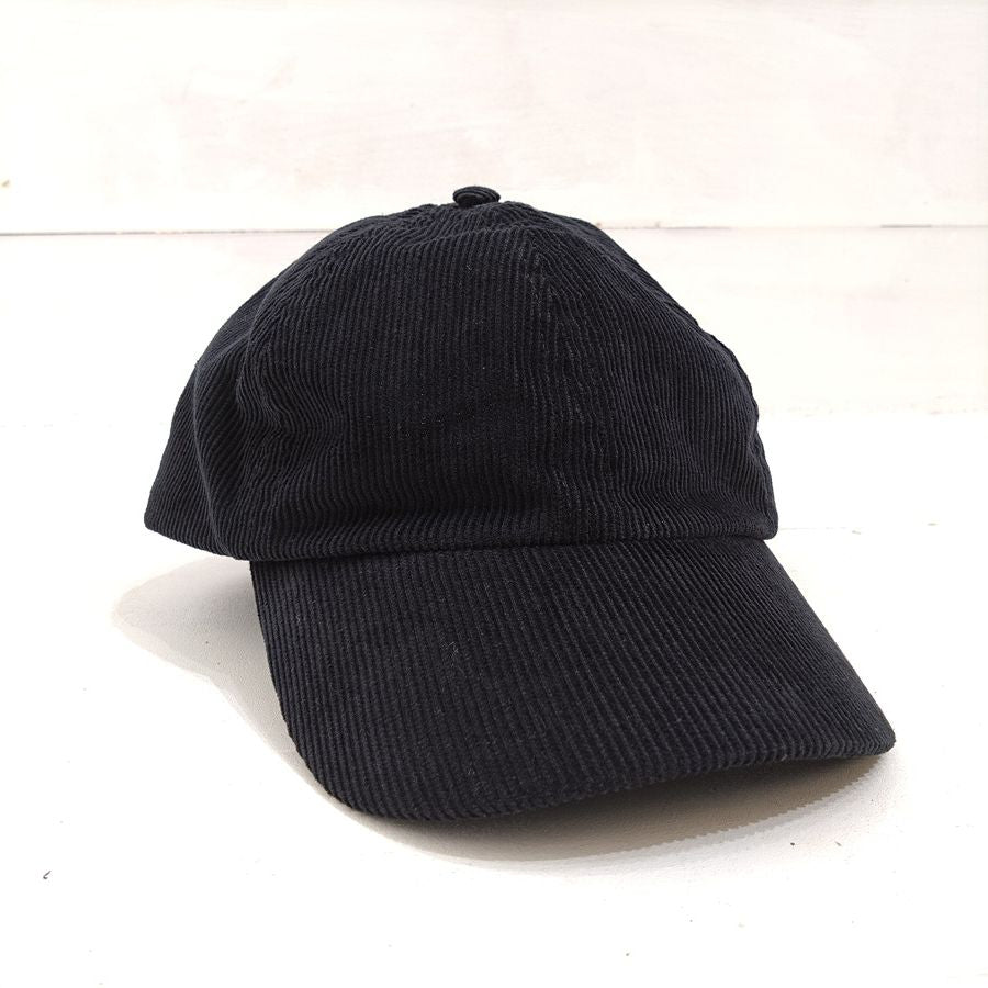 Au Vrai Chic BRITAIN / FOLD BRIM CAP / Corduroy / BLACK / MADE IN ENGLAND