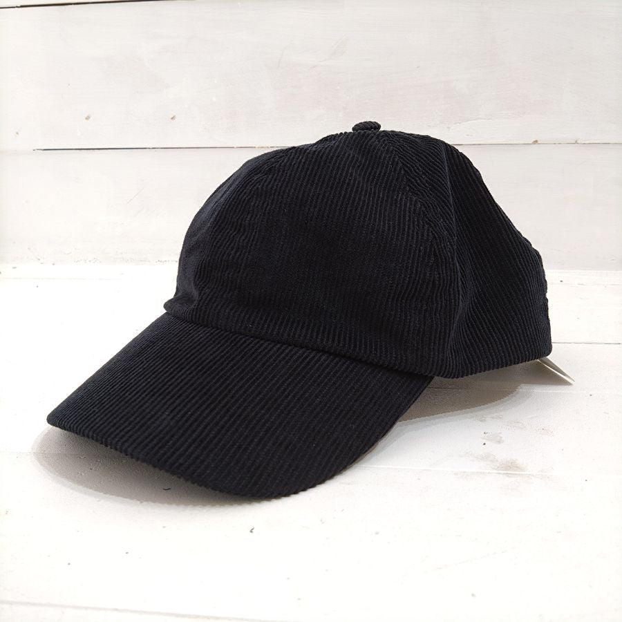 Au Vrai Chic BRITAIN / FOLD BRIM CAP / Corduroy / BLACK / MADE IN ENGLAND
