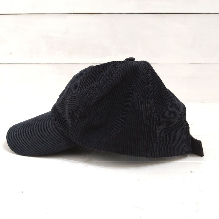 Au Vrai Chic BRITAIN / FOLD BRIM CAP / Corduroy / BLACK / MADE IN ENGLAND