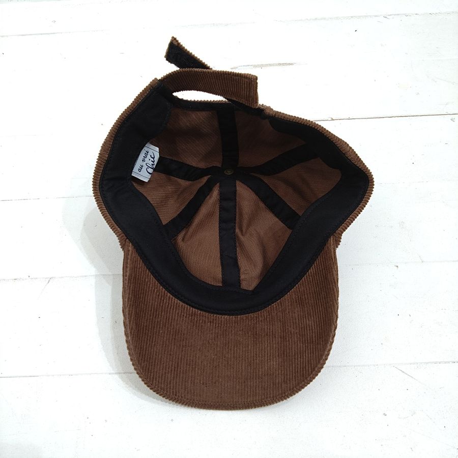 Au Vrai Chic BRITAIN / FOLD BRIM CAP / Corduroy / BROWN / MADE IN ENGLAND