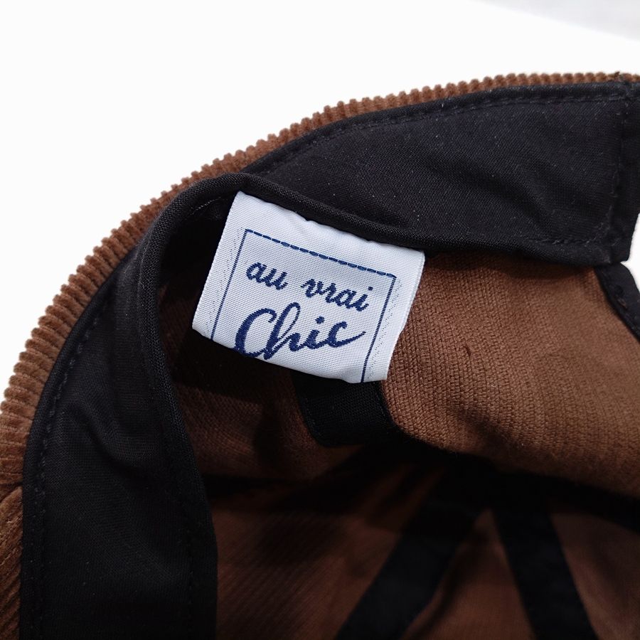 Au Vrai Chic BRITAIN / FOLD BRIM CAP / Corduroy / BROWN / MADE IN ENGLAND
