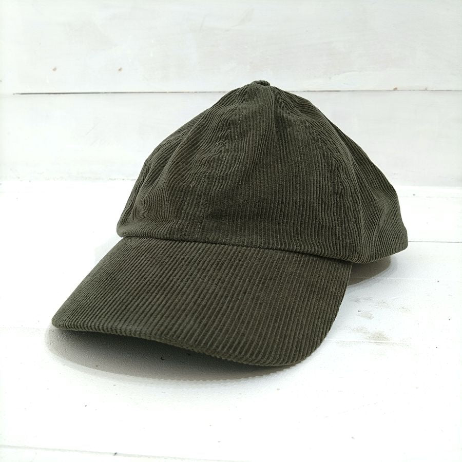 Au Vrai Chic BRITAIN / FOLD BRIM CAP / Corduroy / OLIVE / MADE IN ENGLAND