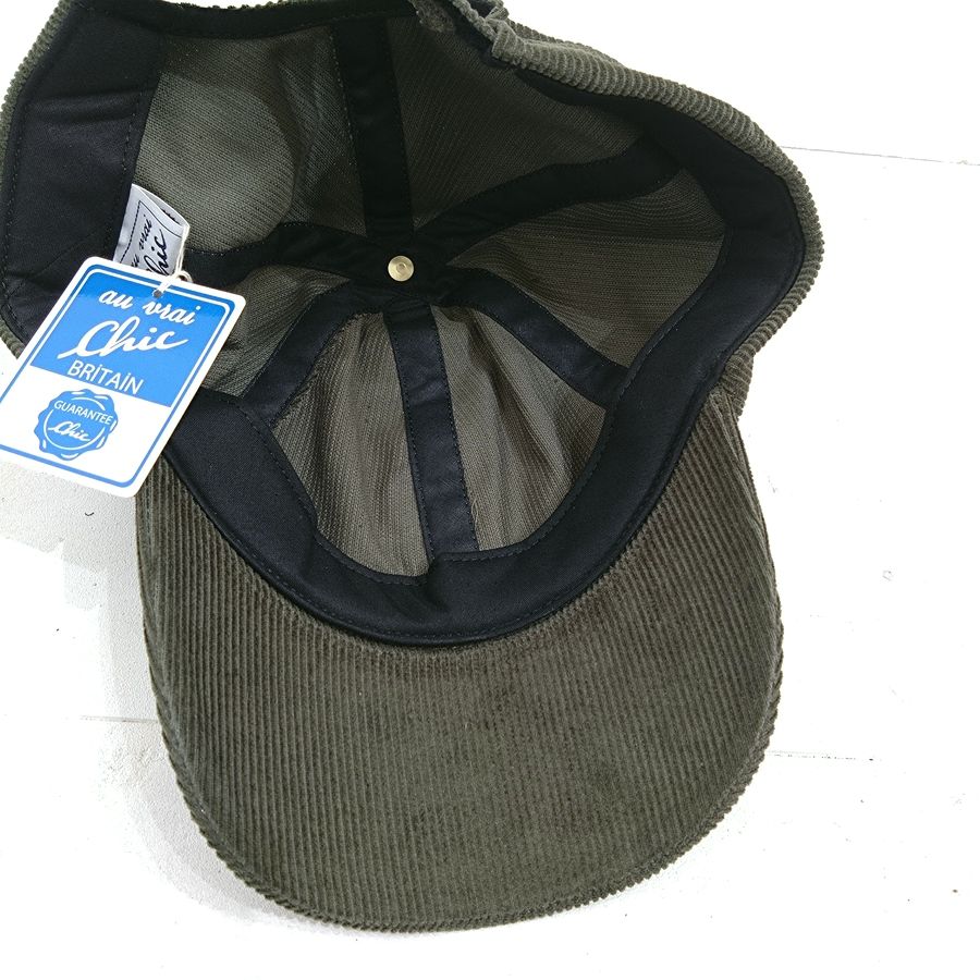 Au Vrai Chic BRITAIN / FOLD BRIM CAP / Corduroy / OLIVE / MADE IN ENGLAND