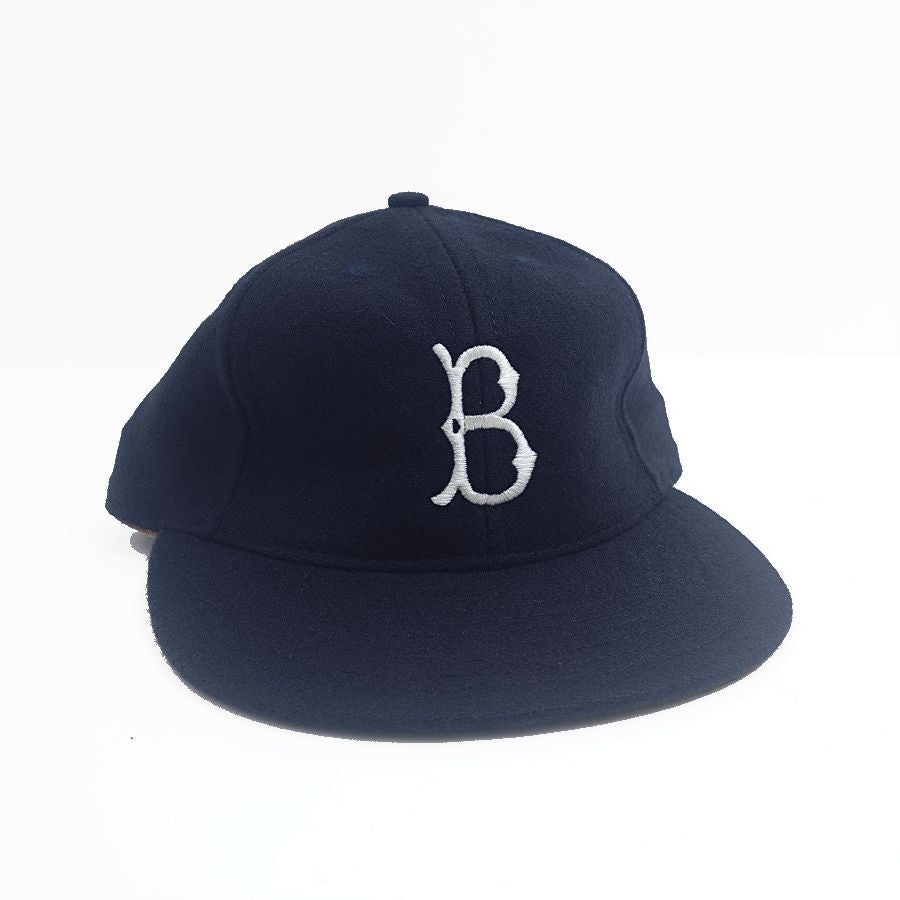 COOPERSTOWN BALL CAP / 1955 BROOKLYN DODGERS / NAVY / WOOL FLANNEL / LEATHER STRAP / MADE IN USA