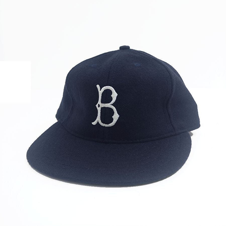 COOPERSTOWN BALL CAP / 1955 BROOKLYN DODGERS / NAVY / WOOL FLANNEL / LEATHER STRAP / MADE IN USA