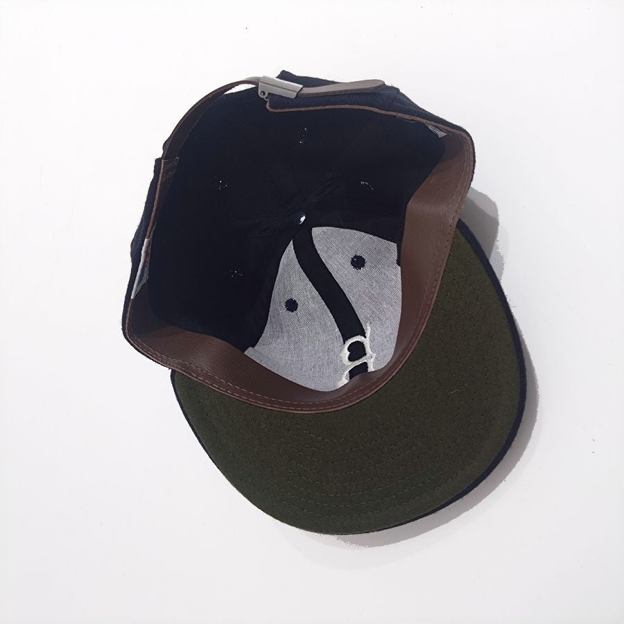 COOPERSTOWN BALL CAP / 1955 BROOKLYN DODGERS / NAVY / WOOL FLANNEL / LEATHER STRAP / MADE IN USA