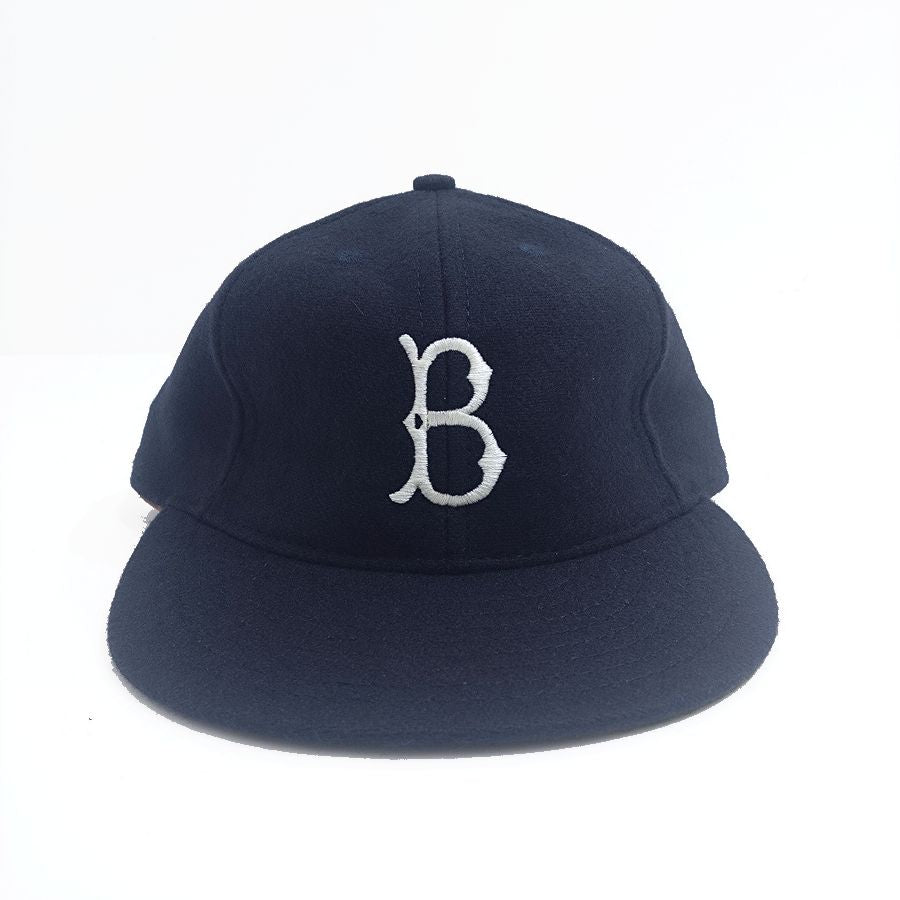 COOPERSTOWN BALL CAP / 1955 BROOKLYN DODGERS / NAVY / WOOL FLANNEL / LEATHER STRAP / MADE IN USA