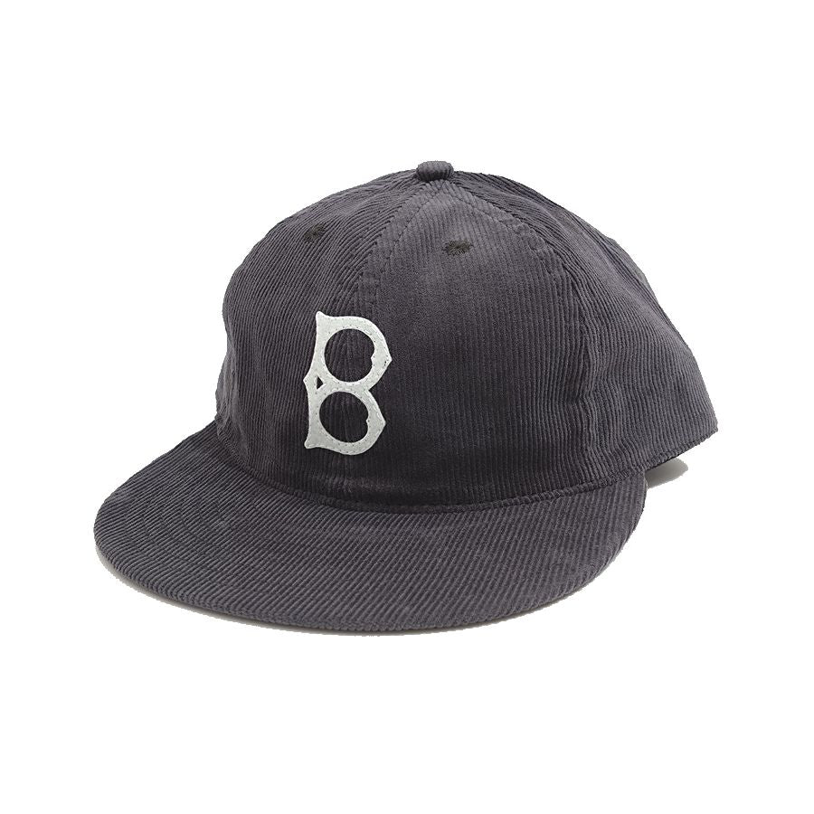 COOPERSTOWN BALL CAP / CORDUROY CAP / 1947 BALTIMORE ELITE GIANTS / GRAY / SOFT VISOR / FELT / SPECIAL ORDER MODEL / MADE IN USA