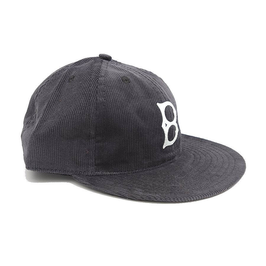 COOPERSTOWN BALL CAP / CORDUROY CAP / 1947 BALTIMORE ELITE GIANTS / GRAY / SOFT VISOR / FELT / SPECIAL ORDER MODEL / MADE IN USA