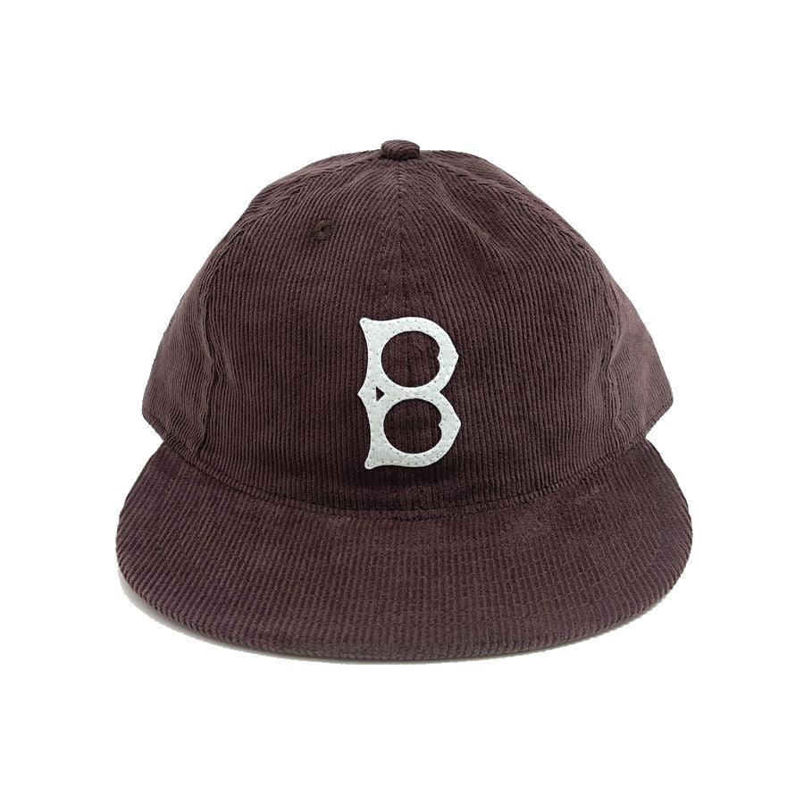 COOPERSTOWN BALL CAP / CORDUROY CAP / 1947 BALTIMORE ELITE GIANTS / BROWN / SOFT VISOR / FELT / SPECIAL ORDER MODEL / MADE IN USA