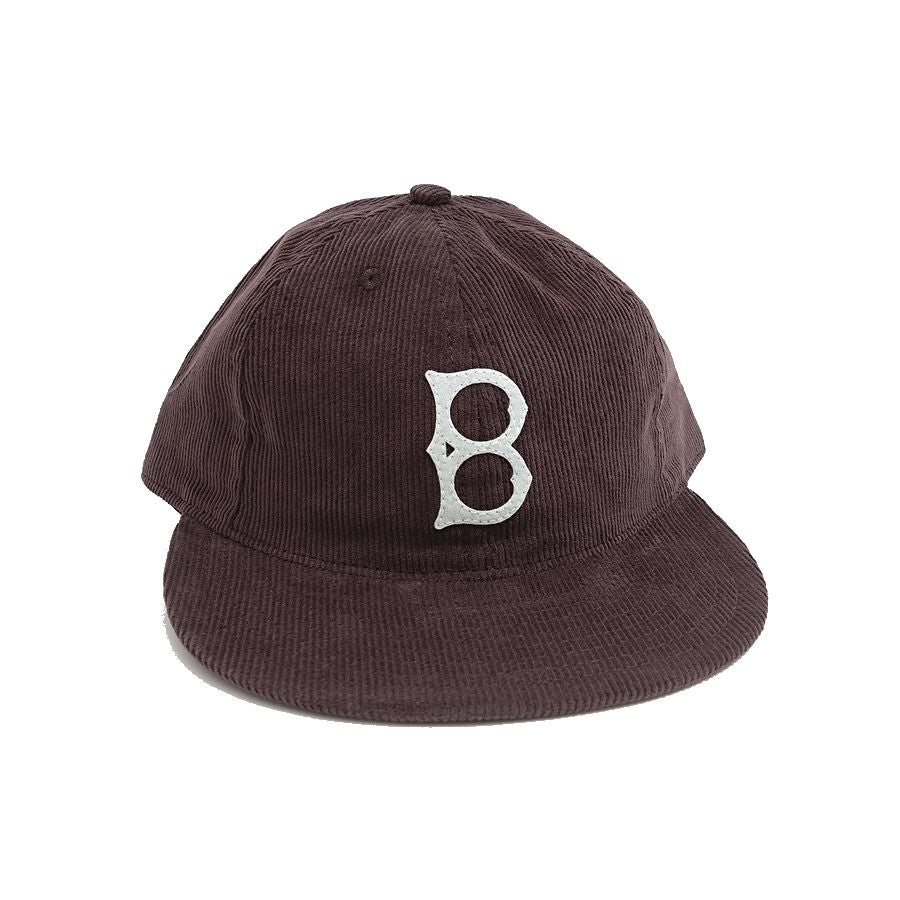 COOPERSTOWN BALL CAP / CORDUROY CAP / 1947 BALTIMORE ELITE GIANTS / BROWN / SOFT VISOR / FELT / SPECIAL ORDER MODEL / MADE IN USA