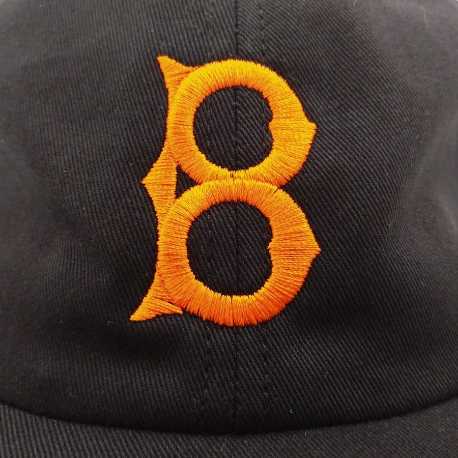 COOPERSTOWN BALL CAP / 1947 BALTIMORE ELITE GIANTS / BLACK (Orange Logo) MADE IN USA