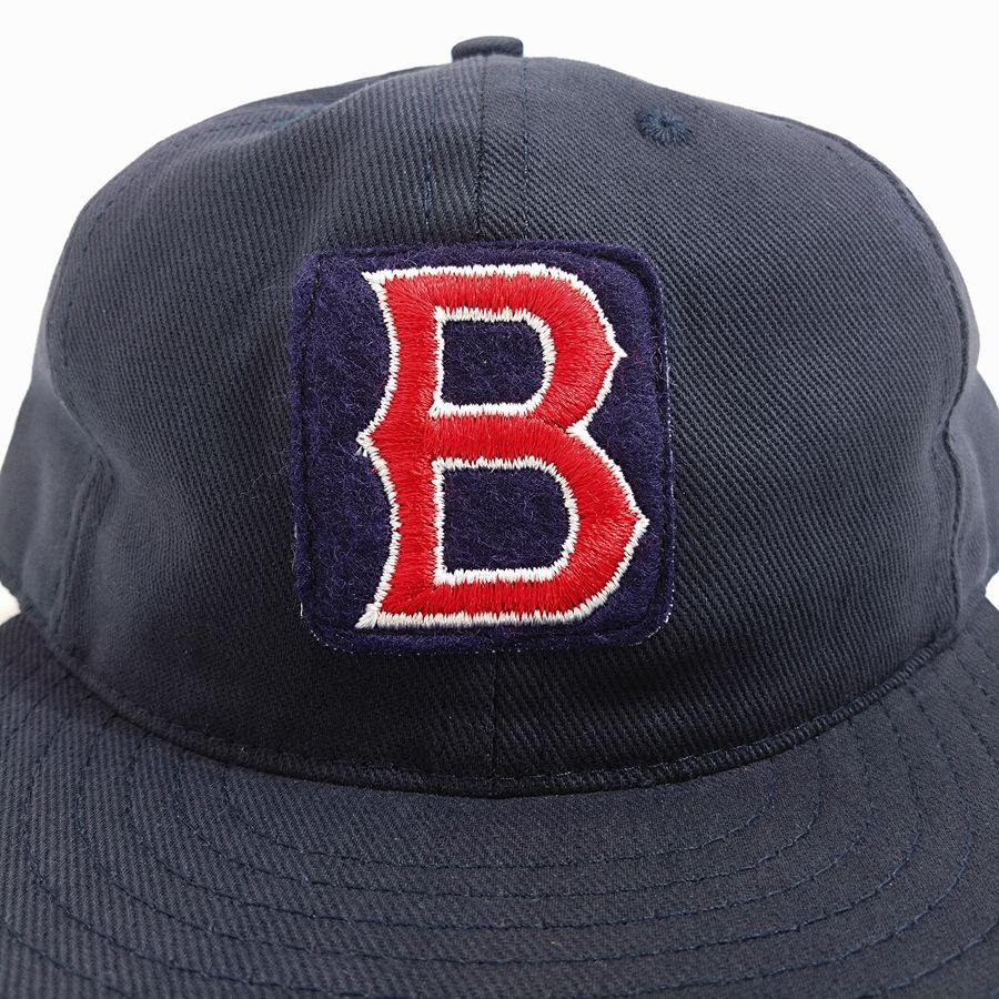 COOPERSTOWN BALL CAP / BOSTON RED SOX / VINTAGE PATCH / BRUSHED COTTON TWILL / SOFT VISOR / SNAP / NAVY / SPECIAL ORDER MODEL / MADE IN USA
