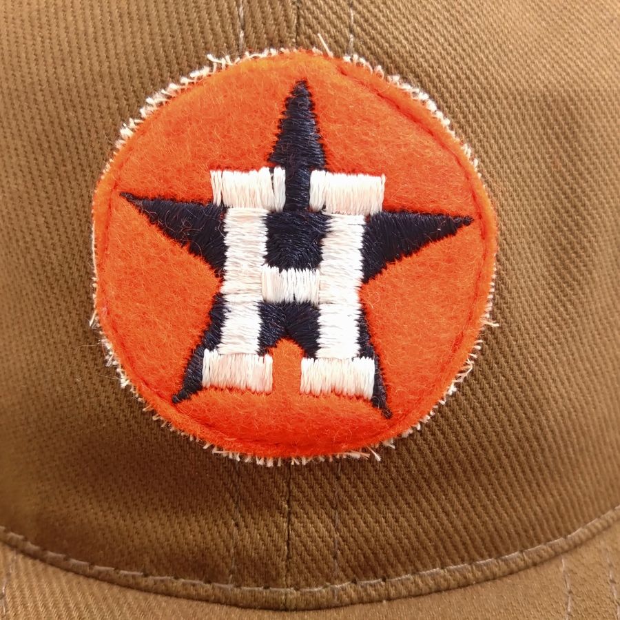 COOPERSTOWN BALL CAP / HOUSTON ASTROS / VINTAGE PATCH / BRUSHED COTTON TWILL / SOFT VISOR / SNAP / BLACK / SPECIAL ORDER MODEL / MADE IN USA