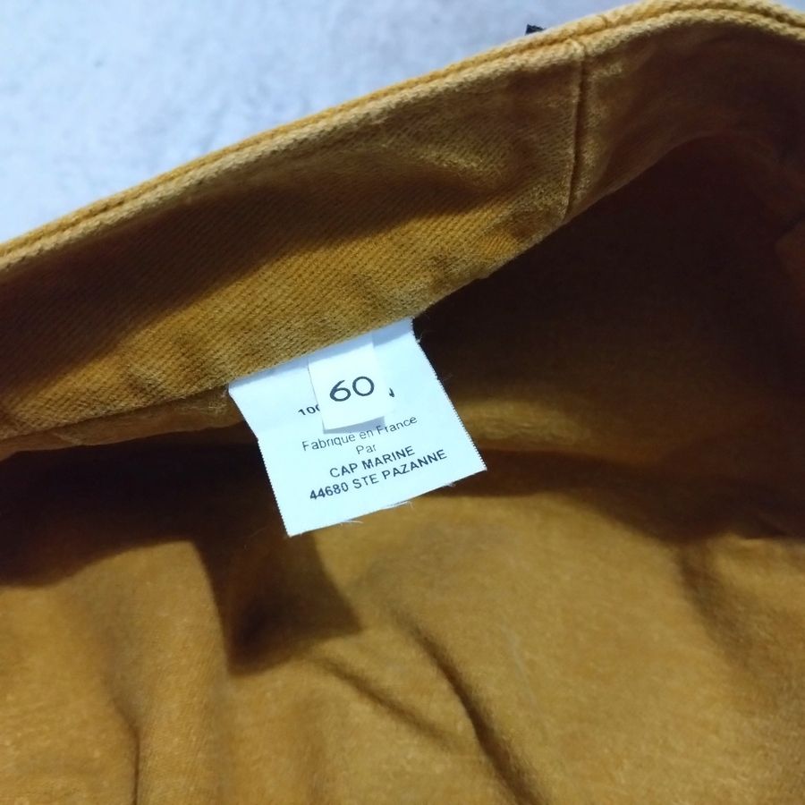 CAP MARINE / MODEL:MATELOT / MUSTARD / SIZE:58 59 60 61 62/ MADE IN FRANCE