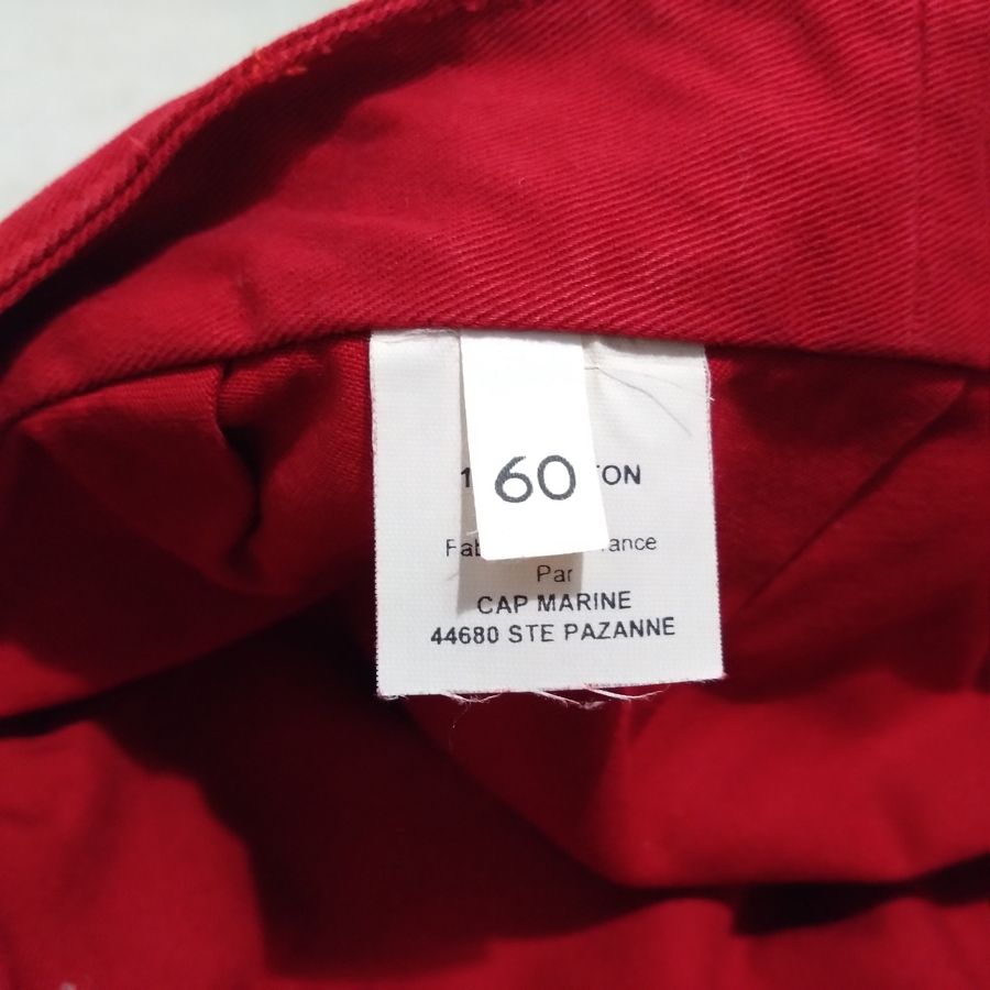 CAP MARINE / MODEL:MATELOT / RED / SIZE:58 59 60 61 / MADE IN FRANCE