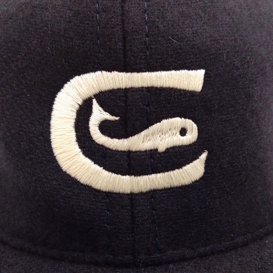 COOPERSTOWN BALL CAP / 1915 CHICAGO WHALES / EXCLUSIVE / NAVY / WOOL FLANNEL / LEATHER STRAP / MADE IN USA