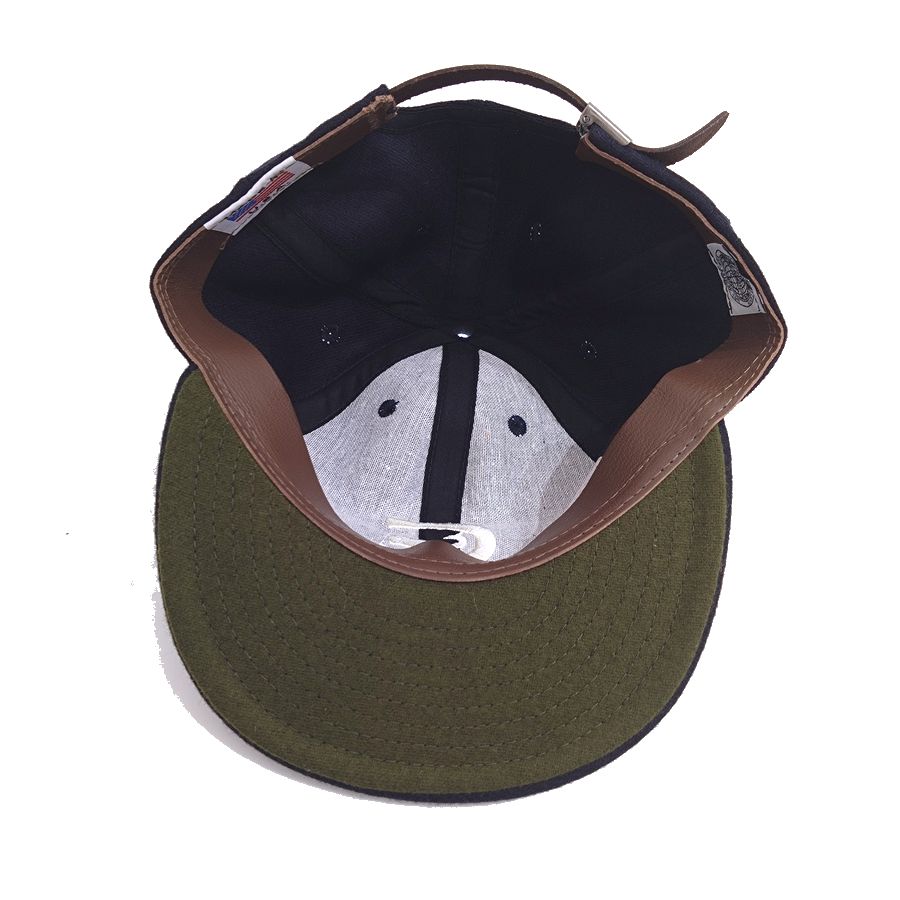 COOPERSTOWN BALL CAP / 1915 CHICAGO WHALES / EXCLUSIVE / NAVY / WOOL FLANNEL / LEATHER STRAP / MADE IN USA