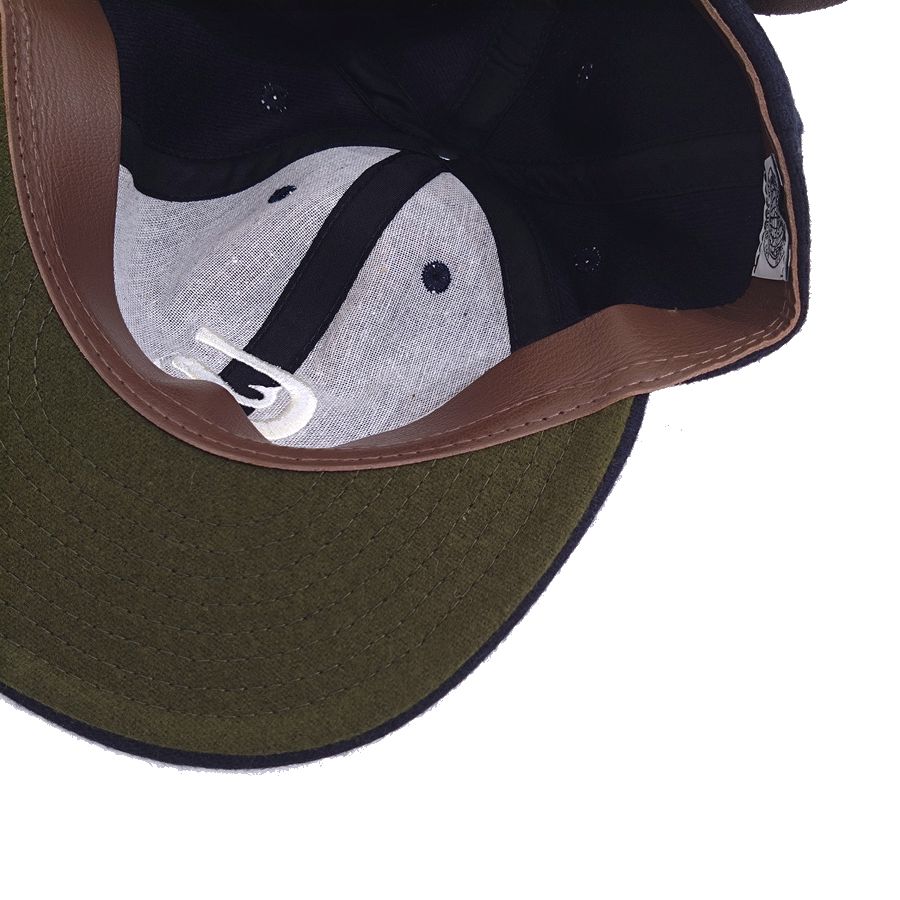 COOPERSTOWN BALL CAP / 1915 CHICAGO WHALES / EXCLUSIVE / NAVY / WOOL FLANNEL / LEATHER STRAP / MADE IN USA