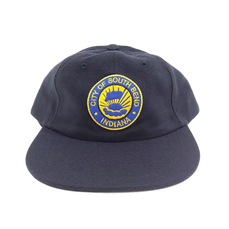 COOPERSTOWN BALL CAP / 1943 SOUTH BEND BLUE SOX / WOOLSAGE / NAVY / PATCH / SNAP / MADE IN USA