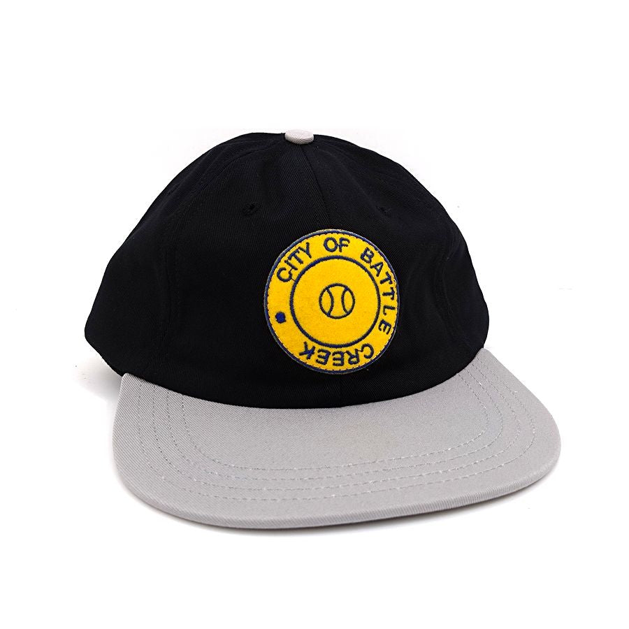 COOPERSTOWN BALL CAP / 1946 BATTLE CREEK BELLES / PATCH / BLACK × LT,GRAY【SPECIAL ORDER COLOR】MADE IN USA