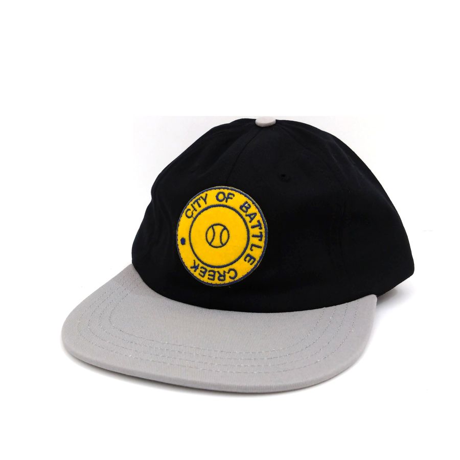 COOPERSTOWN BALL CAP / 1946 BATTLE CREEK BELLES / PATCH / BLACK × LT,GRAY【SPECIAL ORDER COLOR】MADE IN USA