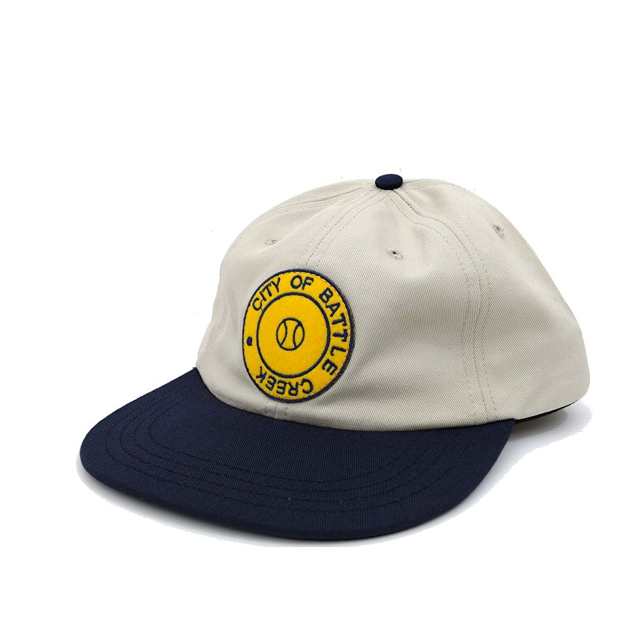 COOPERSTOWN BALL CAP / 1946 BATTLE CREEK BELLES / STONE × NAVY【SPECIAL ORDER COLOR】MADE IN USA